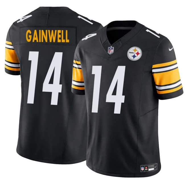 Men's Pittsburgh Steelers #14 Kenneth Gainwell Black 2025 F.U.S.E. Vapor Untouchable Limited Stitched Jersey