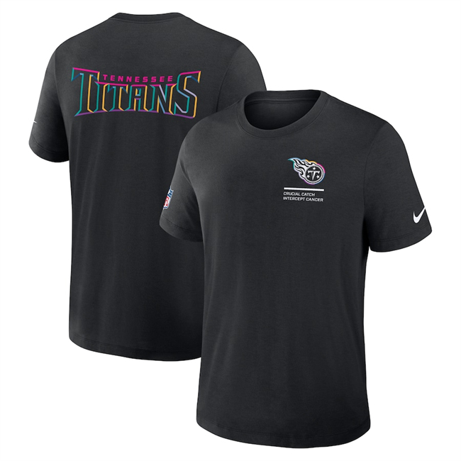 Men's Tennessee Titans Black 2025 Crucial Catch Tri-Blend Dri-FIT T-Shirt