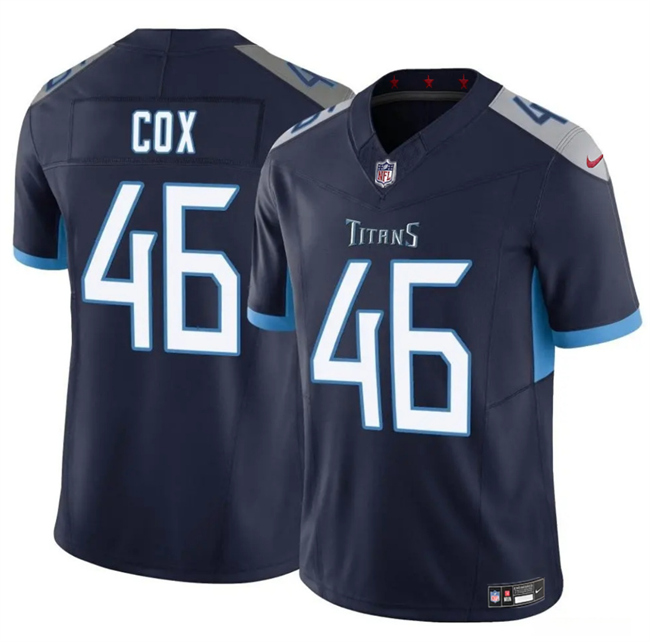 Men's Tennessee Titans #46 Amani Hooker Navy 2025 F.U.S.E. Vapor Limited Stitched Football Jersey