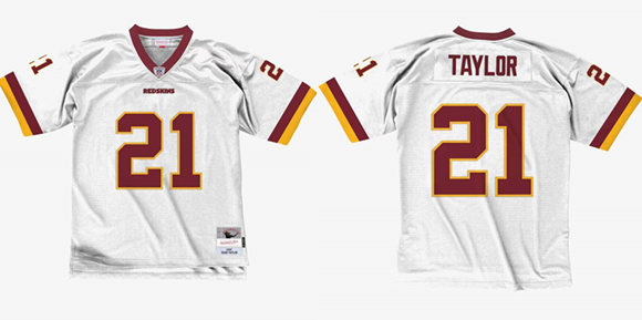 Men's Washington Redskins #21 Sean Taylor White 2007 Stitched Football Jersey