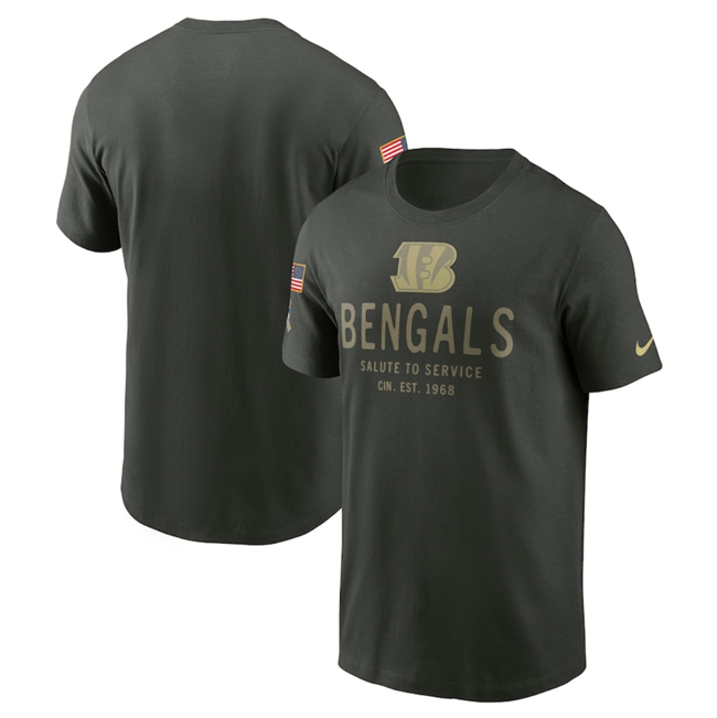 Men's Cincinnati Bengals Forest Green 2025 Salute To Service Sideline Primary Edge Dri-FIT T-Shirt
