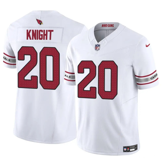 Men's Arizona Cardinals #20 Bam Knight White 2025 F.U.S.E. Vapor Untouchable Limited Stitched Jersey