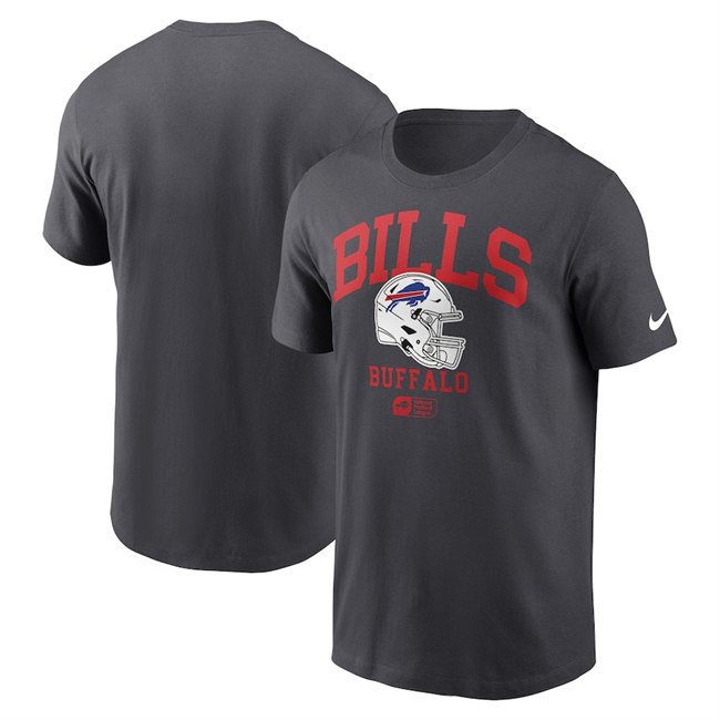 Men's Buffalo Bills Anthracite Helmet Essential T-Shirt