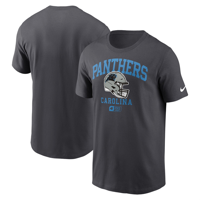 Men's Carolina Panthers Anthracite Helmet Essential T-Shirt
