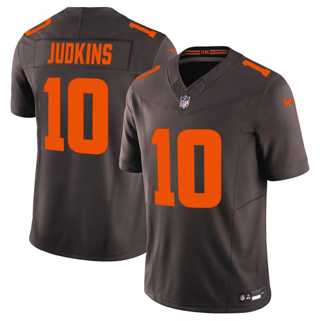 Men's Cleveland Browns #10 Quinshon Judkins Brown 2025 F.U.S.E. Alpha Dawg Limited Stitched Football Jersey