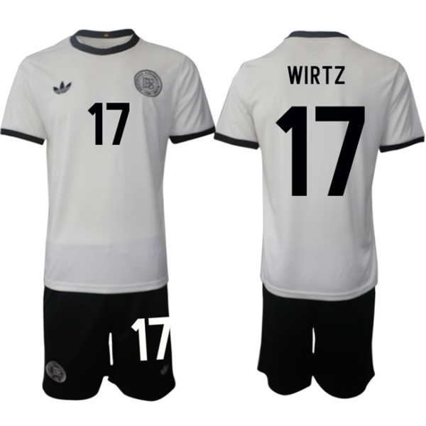 Men's Germany #17 Florian Richard Wirtz White 2025 Home Soccer Jersey Suit