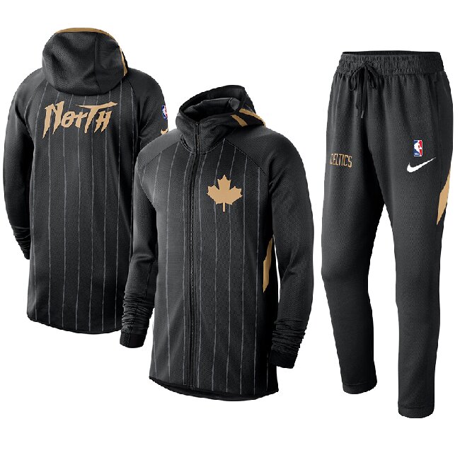 Men's Boston Celtics Black  Warmup Hoodiesuit