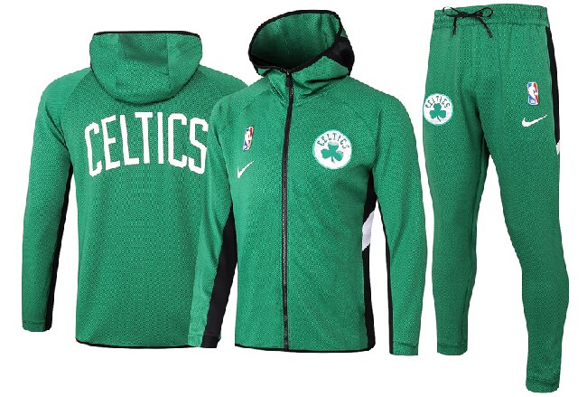 Men's Boston Celtics Green Warmup Hoodiesuit