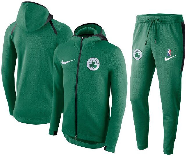 Men's Boston Celtics Green Warmup  Hoodiesuit