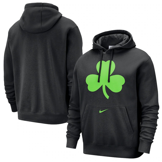 Men's Boston Celtics Black 2025 City Edition Essential Club Pullover Hoodie