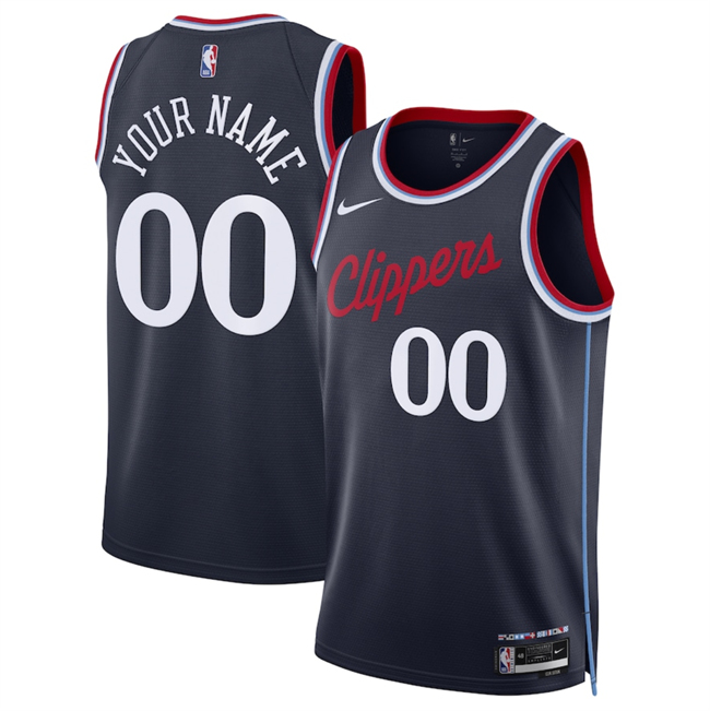Men's Los Angeles Clippers Active Player Custom Navy 2025 Icon Edition Stitched Jersey