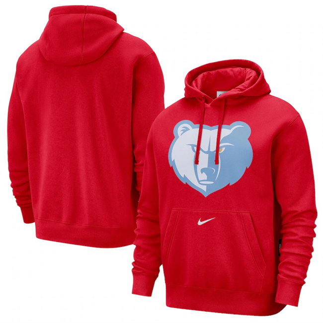 Men's Memphis Grizzlies Red 2025 City Edition Essential Club Pullover Hoodie