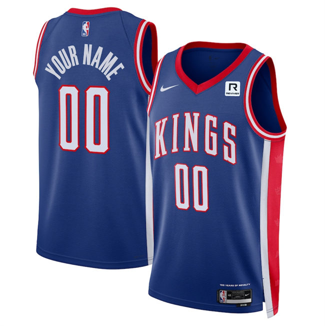 Men's Sacramento Kings Active Player Custom Blue 2025 City Edition Stitched Basketball Jersey