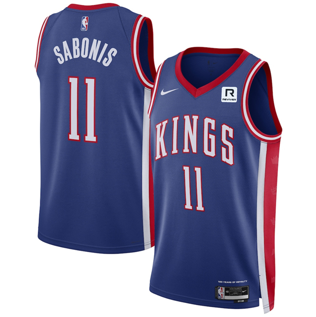 Men's Sacramento Kings #11 Domantas Sabonis Blue 2025 City Edition Stitched Basketball Jersey