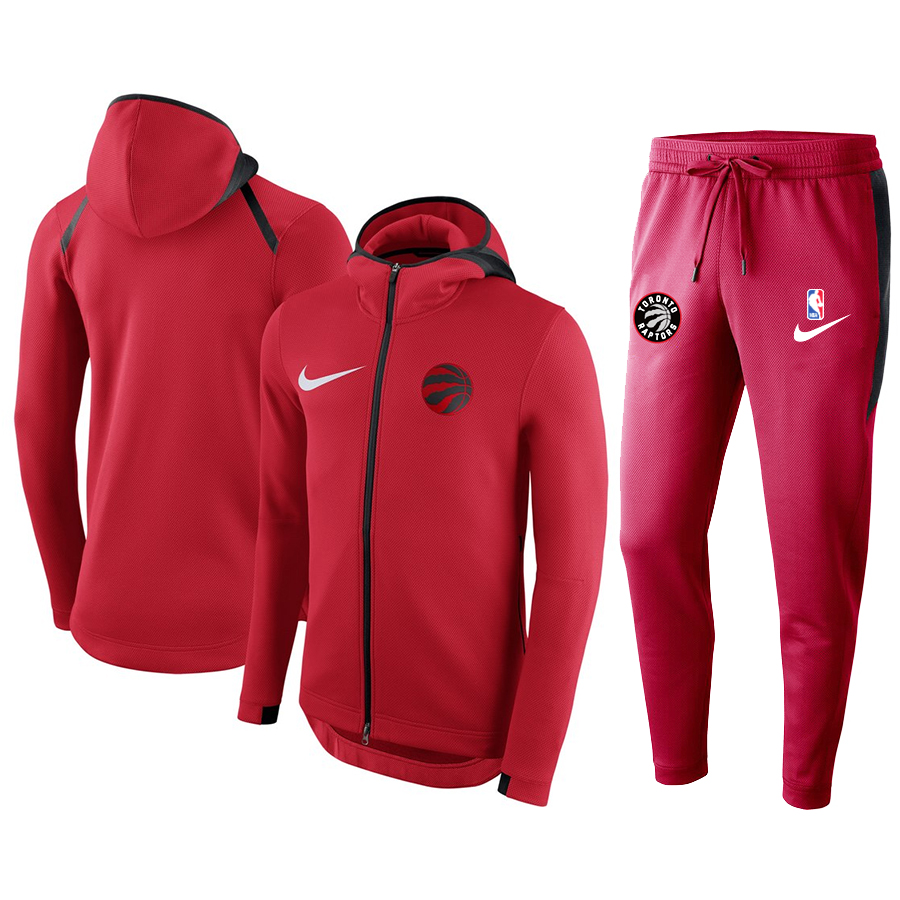 Men's Toronto Raptors Red Warmup  Hoodiesuit