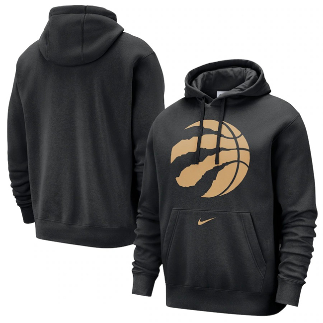 Men's Toronto Raptors Black 2025 City Edition Essential Club Pullover Hoodie