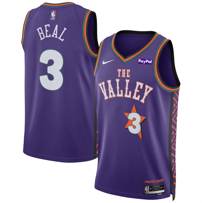 Men's Phoenix Suns #3 Bradley Beal Purple 2025 City Edition Stitched Basketball Jersey