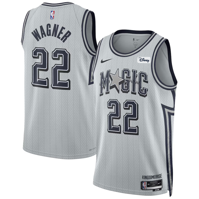 Men's Orlando Magic #22 Franz Wagner Silver 2025 City Edition Stitched Basketball Jersey