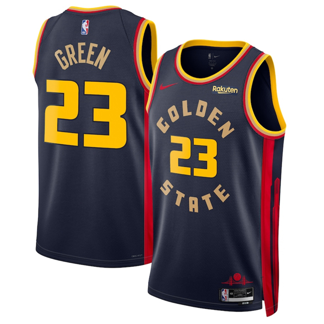 Men's Golden State Warriors #23 Draymond Green Navy 2025 City Edition Stitched Basketball Jersey