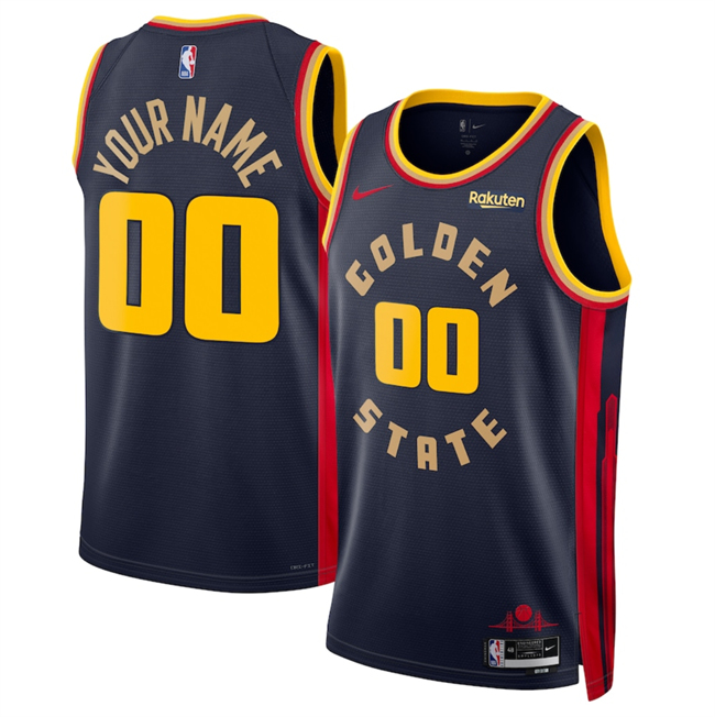 Men's Golden State Warriors Active Player Custom Navy 2025 City Edition Stitched Basketball Jersey