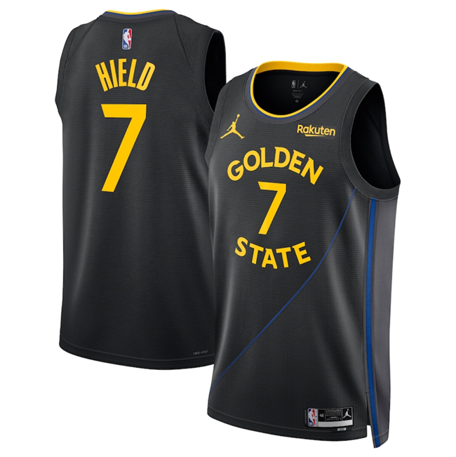Men's Golden State Warriors #7 Buddy Hield Black 2025 Statement Edition Stitched Basketball Jersey