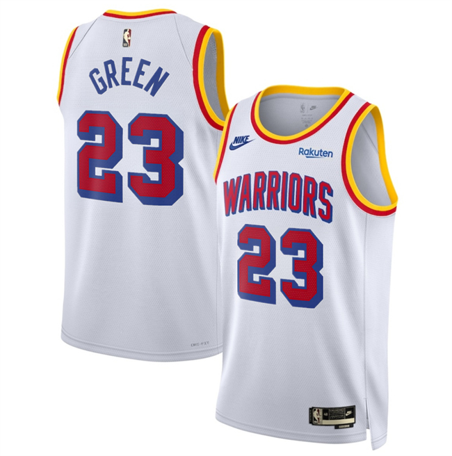 Men's Golden State Warriors #23 Draymond Green White 2025 Classic Edition Stitched Basketball Jersey