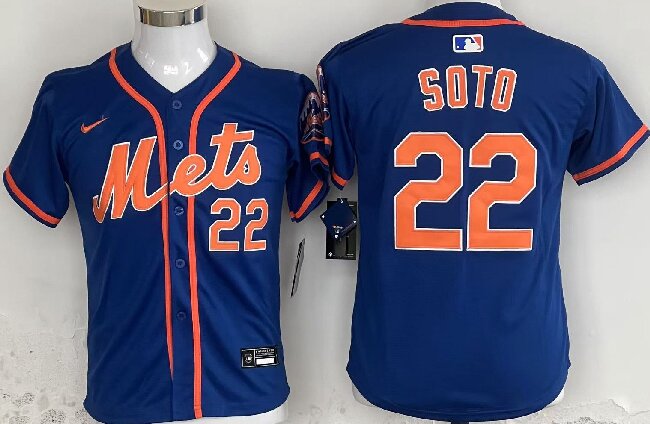 Women's New York Mets #22 Juan Soto Royal 2024 Alternate Limited Stitched Baseball Jersey