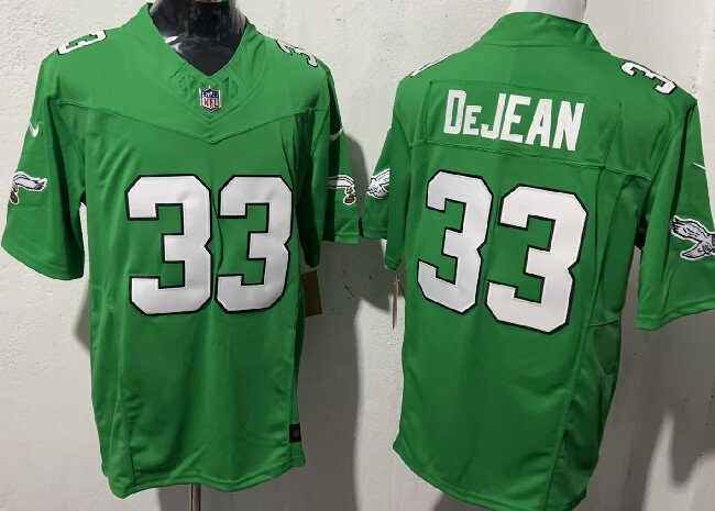 Men's Philadelphia Eagles #33 Cooper DeJean Kelly Green  Draft F.U.S.E Vapor Untouchable Throwback Limited Stitched Football Jersey