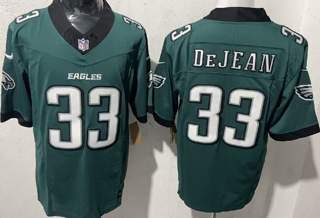 Men's Philadelphia Eagles #33 Cooper DeJean Green  New F.U.S.E. Vapor Untouchable Limited Stitched Football Jersey