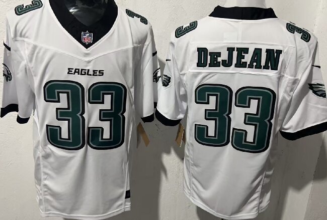 Men's Philadelphia Eagles #33 Cooper DeJean White New F.U.S.E. Vapor Untouchable Limited Stitched Football Jersey