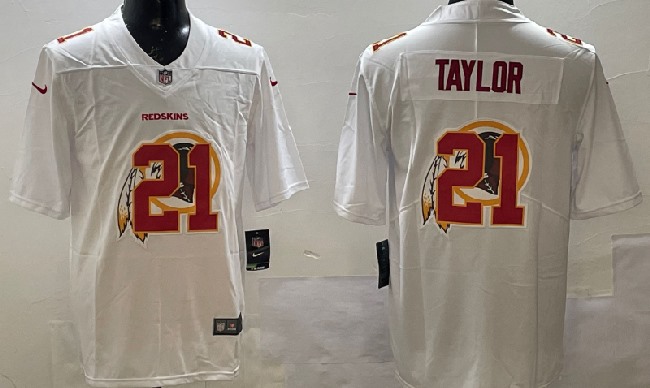 Men's Washington Redskins #21 Sean Taylor White Shadow Logo Vapor Untouchable Stitched NFL Nike Limited Jersey