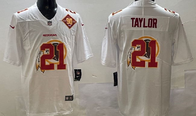 Men's Washington Redskins #21 Sean Taylor White Shadow Logo Vapor Untouchable Stitched NFL Nike Limited Jersey 2