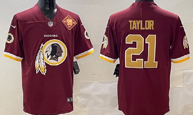 Men's Washington Redskins #21 Sean Taylor Red Big Logo Vapor Untouchable Stitched NFL Nike Fashion Limited Jersey 2