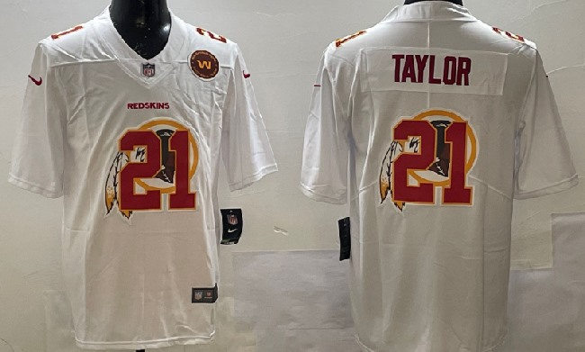 Men's Washington Redskins #21 Sean Taylor White Shadow Logo Vapor Untouchable Stitched NFL Nike Limited Jersey 1