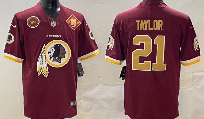 Men's Washington Redskins #21 Sean Taylor Red Big Logo Vapor Untouchable Stitched NFL Nike Fashion Limited Jersey 3