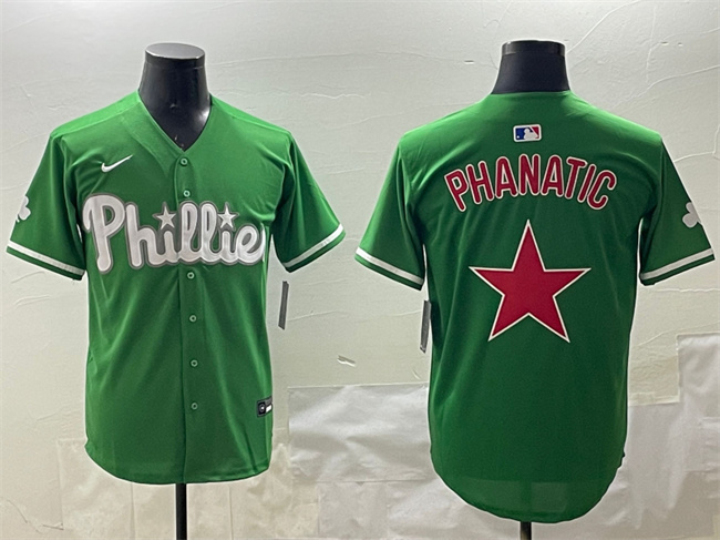 Men's Philadelphia Phillies Phanatic Green Limited Stitched Jersey