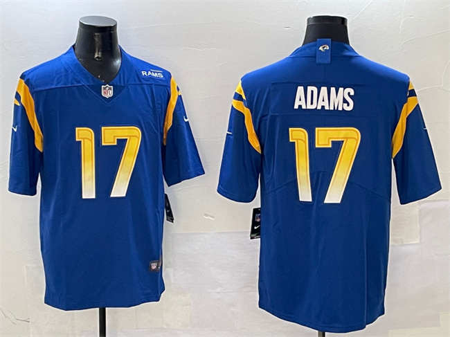 Men's Los Angeles Rams #17 Davante Adams Blue 2025 Vapor Untouchable Stitched Football Jersey