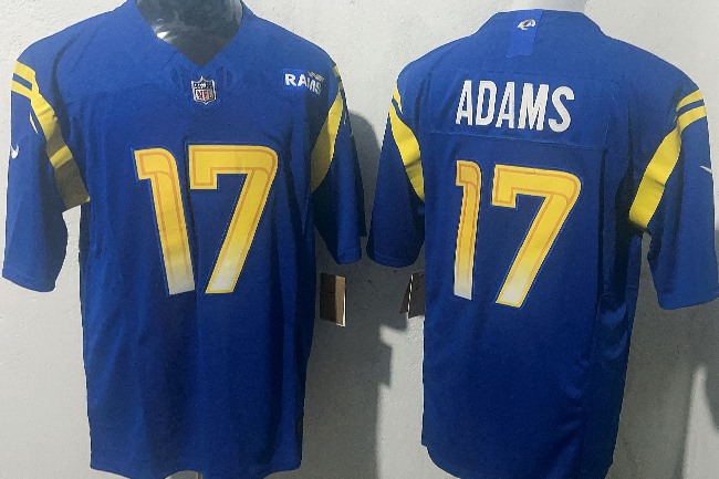 Men's Los Angeles Rams #17 Davante Adams Blue 2025 F.U.S.E. Vapor Untouchable Stitched Football Jersey