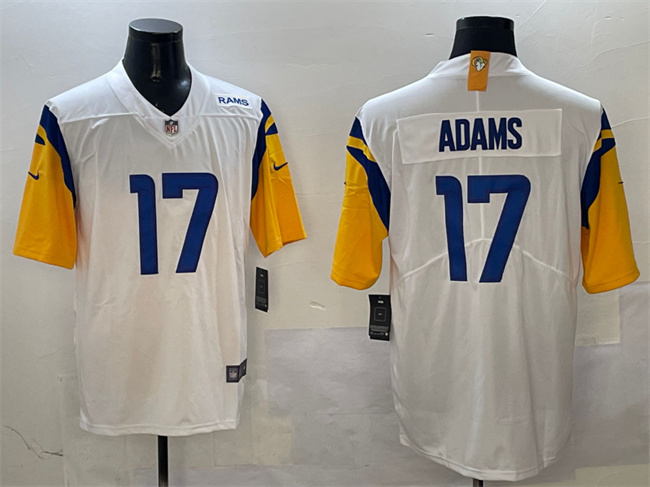 Men's Los Angeles Rams #17 Davante Adams White 2025 Vapor Untouchable Stitched Football Jersey