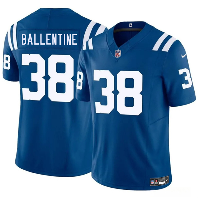 Men's Indianapolis Colts #38 Corey Ballentine Blue 2025 F.U.S.E. Vapor Limited Football Stitched Jersey
