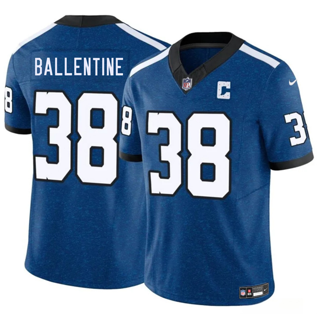 Men's Indianapolis Colts #38 Corey Ballentine Blue 2025 F.U.S.E. Throwback Vapor Limited Football Stitched Jersey