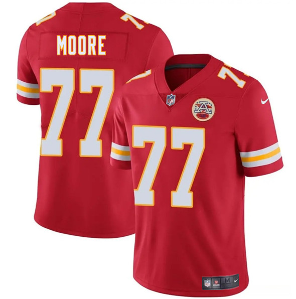 Men's Kansas City Chiefs #77 Jaylon Moore Red 2025 Vapor Untouchable Limited Football Stitched Jersey