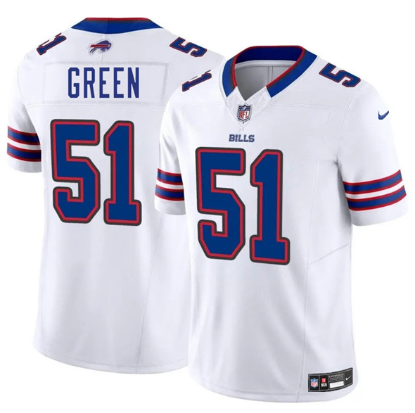 Men's Buffalo Bills #51 Kendrick Green White 2025 F.U.S.E. Vapor Untouchable Limited Football Stitched Jersey