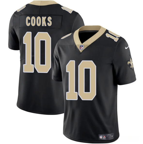 Men's New Orleans Saints #10 Brandin Cooks Black 2025 Vapor Limited Football Stitched Jersey