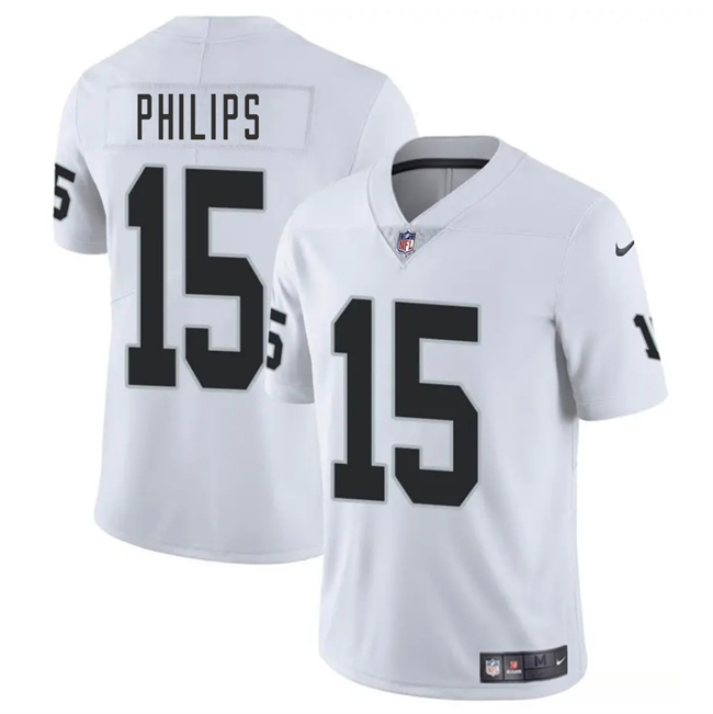 Men's Las Vegas Raiders #15 Kyle Philips White 2025 Vapor Football Stitched Jersey