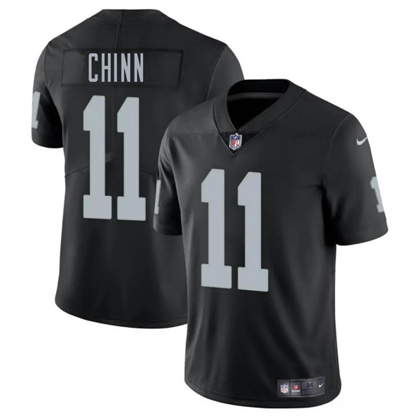 Men's Las Vegas Raiders #11 Jeremy Chinn Black 2025 Vapor Football Stitched Jersey