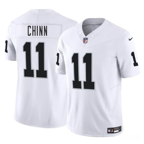 Men's Las Vegas Raiders #11 Jeremy Chinn White 2025 F.U.S.E. Vapor Football Stitched Jersey