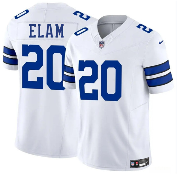 Men's Dallas Cowboys #20 Kaiir Elam White 2025 F.U.S.E. Vapor Untouchable Limited Football Stitched Jersey