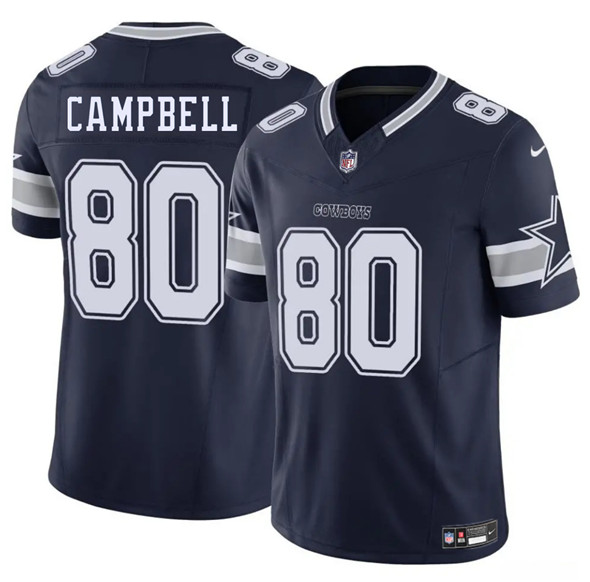 Men's Dallas Cowboys #80 Parris Campbell Navy 2025 F.U.S.E. Vapor Untouchable Limited Football Stitched Jersey