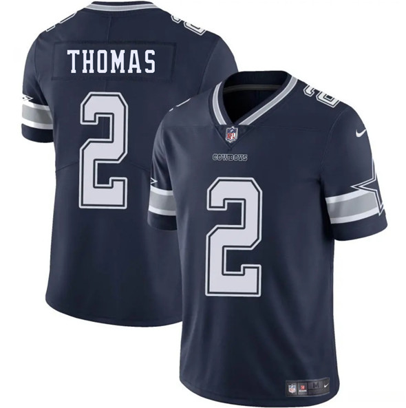 Men's Dallas Cowboys #2 Juanyeh Thomas Navy 2025 Vapor Untouchable Limited Football Stitched Jersey